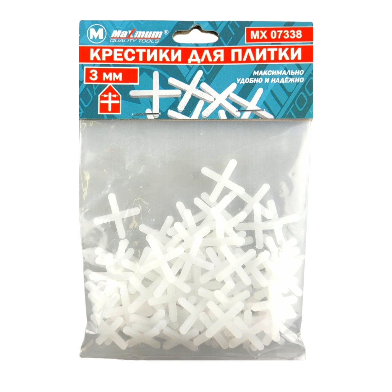 Крестики для плитки 3 мм, "MAXIMUM" MX 07314 (90 шт) (2191) Крестики для плитки 3 мм, "MAXIMUM" MX 07314 (90 шт) (2191)