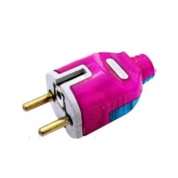 Вилка прямая фиолетовая 16 А,609 Вилка прямая фиолетовая 16 А,609