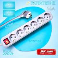 Удлинитель 5 м, 6 розеток, "MAXIMUM" 312 MX 13681 оптом