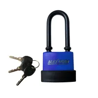 Замок навесной всепогодный 55 мм, с длинным ушком,автоматическое запирание,"MAXIMUM" MX 06126 (3479)